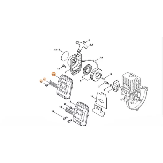 STIHL  Tłumik wydechu spalin 4137 140 0600